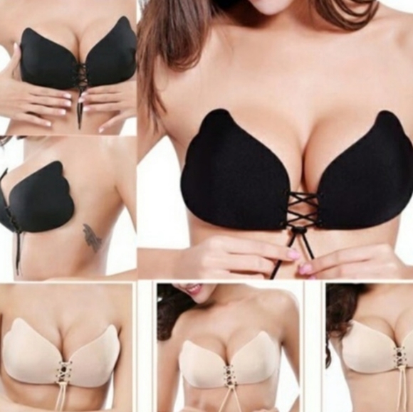 (2) Self Adhesive Strapless Push Up Bra - Picture 2 of 7